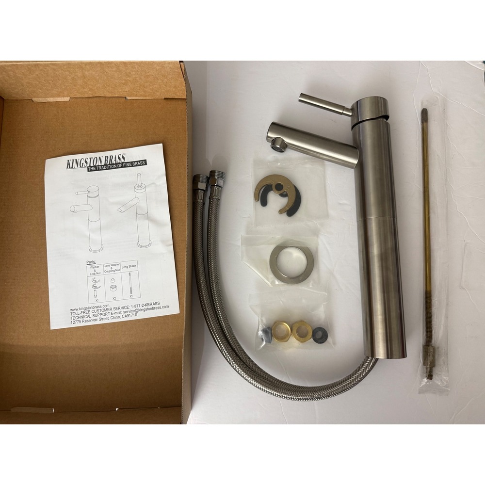 Kingston Brass KS8418DL Concord Vessel Sink Faucet Satin Nickel Single Handle